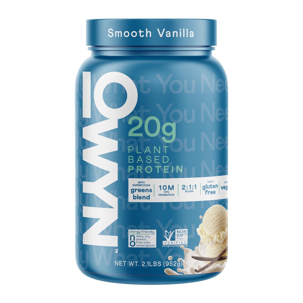 OWYN Only What You Need Vanilla Flavored Protein Powder, 20g Protein, 4g Sugar, Dairy Free, Plant Pased Protein Powder, 2LB