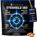 EyeShield 360 Eye Supplements for Adults Over 50, 120 Vegan Capsules with Lutein Zeaxanthin Astaxanthin Bilberry Saffron, Vision Supplement, Eye Support Formula with BioPerine, Made in UK