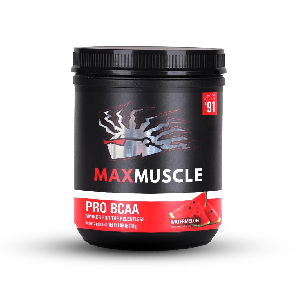 Max Muscle Pro BCAA, Aminos for The Relentless, 7G BCAA, Post Workout Muscle Recovery (Watermelon)