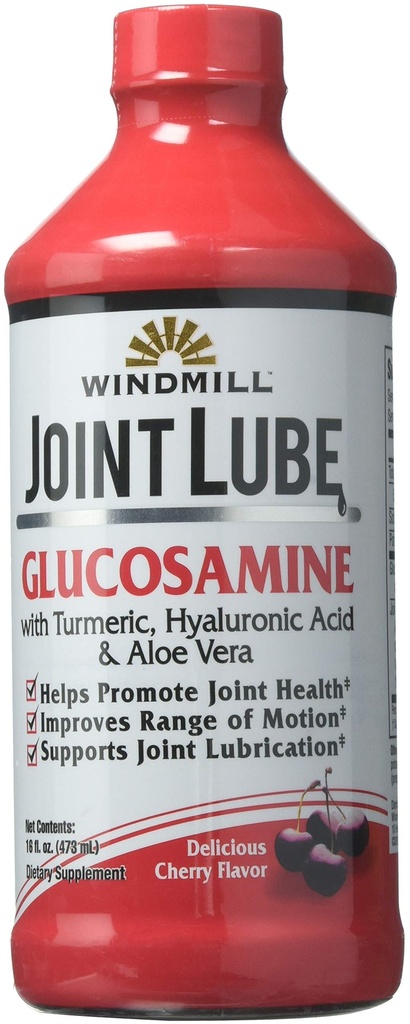 Glucoflex Joint Lube Glucosamine Liquid Cherry Flavor 16 oz (Pack of 4)