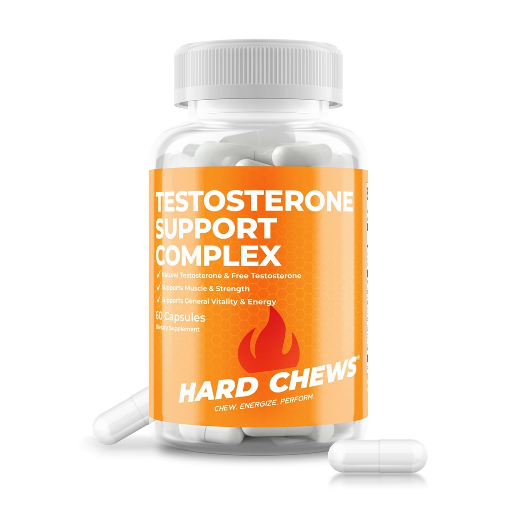 Testosterone Support Complex (60ct) - Testosterone Supplement for Men w/Magnesium, Zinc, Tribulus, Epimedium, Tongkat Ali - Testosterone Booster for Vitality, Wellness, and Workout