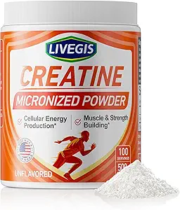 Creatine, Creatine Monohydrate Keto Friendly, Unflavored - Υποστήριξη μυών, Κυτταρική Ενέργεια και Γνωστική - 17.63 Oz(500g) - 100 Υπηρεσίες (500g)