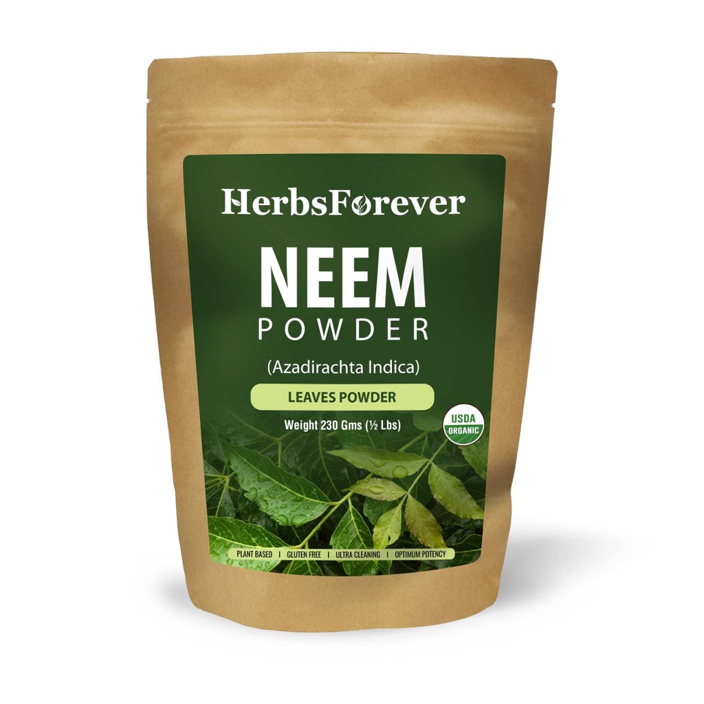 Herbsforever Neem Powder Azadirachta Indica Promotes Healthy Skin 230 GMS
