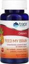 Trace Minerals Children's Feed My Brain - Brain Support Supplement for Kids - Multivitamin for Focus Support with Enzymes, Vitamins & Minerals - Fruit Punch Flavor, 60 Chewable Wafers (30 Services)