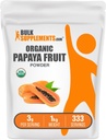 BulkSupplements.com Βιολογική σκόνη φρούτων Παπάγια - Γεύση σκόνη, που προέρχεται από Carica Παπάγια Φρούτα - Χωρίς γλουτένη, 3g ανά Σερβίρισμα, 1kg (2,2 lbs) (πακέτο των 1)