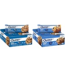 Quest Nutrition Oatmeal Chocolate Chip Protein Bar, High Protein, Low Carb, Gluten Free & Blueberry Muffin Protein Bars, High Protein, Low Carb, Gluten Free, 12 count
