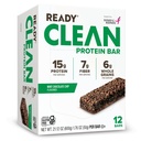 Ready® Protein Bars – High-Protein Snack with 15g Whey Protein, With Flaxseeds and Omega-3s for Sustained Energy, Supports Lean Muscle and Recovery – Mint Chocolate Chip, 12 Pack