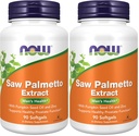 NOW Foods Supplements, Saw Palmetto Extract with Pumpkin Seed Oil and Zinc, Men's Health*, 90 Softgels, (Pack of 2)