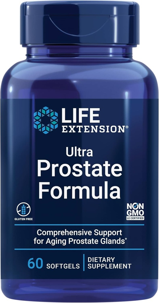 Life Extension Ultra Prostate Formula - Ανδρικό συμπλήρωμα υγείας Prostate με Beta σιτοστερόλη, Saw Palmetto, Λυκοπένιο, Σπόροι κολοκύθας - 60 Softgels