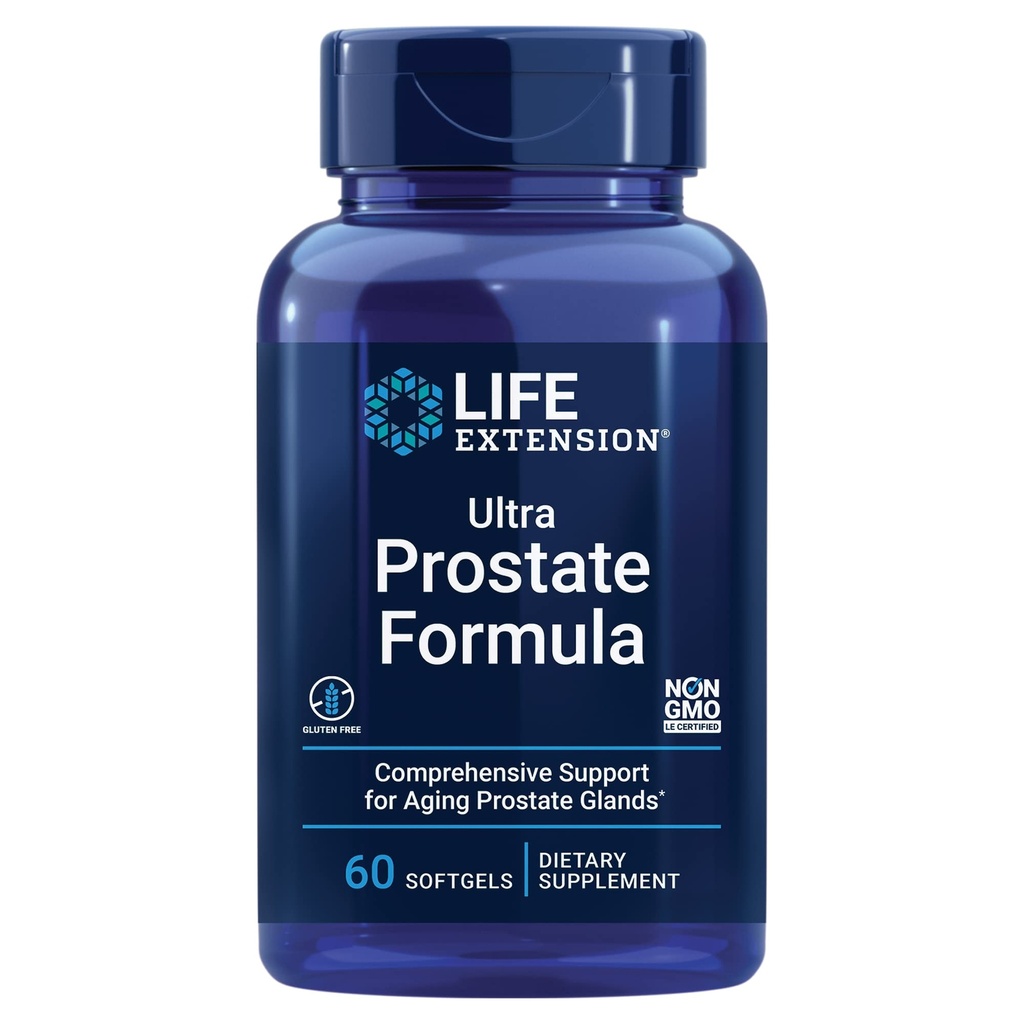 Life Extension Ultra Prostate Formula - Ανδρικό συμπλήρωμα υγείας Prostate με Beta σιτοστερόλη, Saw Palmetto, Λυκοπένιο, Σπόροι κολοκύθας - 60 Softgels