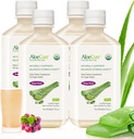 AloeCure USDA Organic Aloe Vera Juice Grape Flavor, Made Μέσα σε 12 ώρες από τη συγκομιδή - Pure Aloe Vera Digestive & Immune Health Supplement, Βοηθά στη διατήρηση της ισορροπημένης οξύτητας στο στομάχι, 16.7oz x 4 Btls