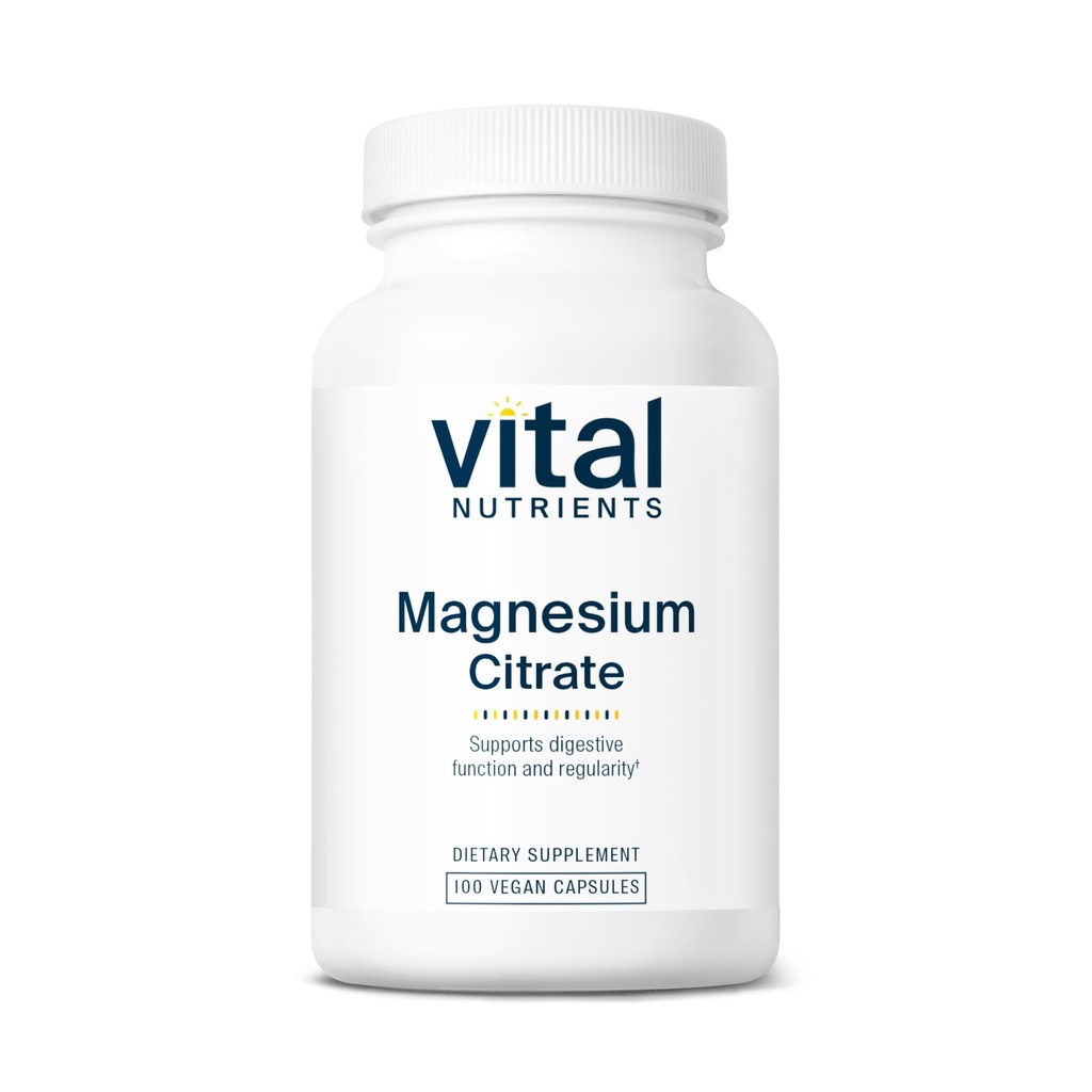 Vital Nutrients Magnesium Citrate 150mg - Promotes Relaxation - Supports Sleep, Bone, Heart, Muscle, Kidney, & Nerve Health* - Vegan Supplement - Gluten, Dairy, Soy Free - 100 Capsules