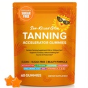 Tanning Gummies with Astaxanthin - Tanning Gummies for Women & Men - Sunless Tanning Supplement with L-Tyrosine, Lycopene, Collagen & Vitamins Vegan, Sugar-Free - 60 Count