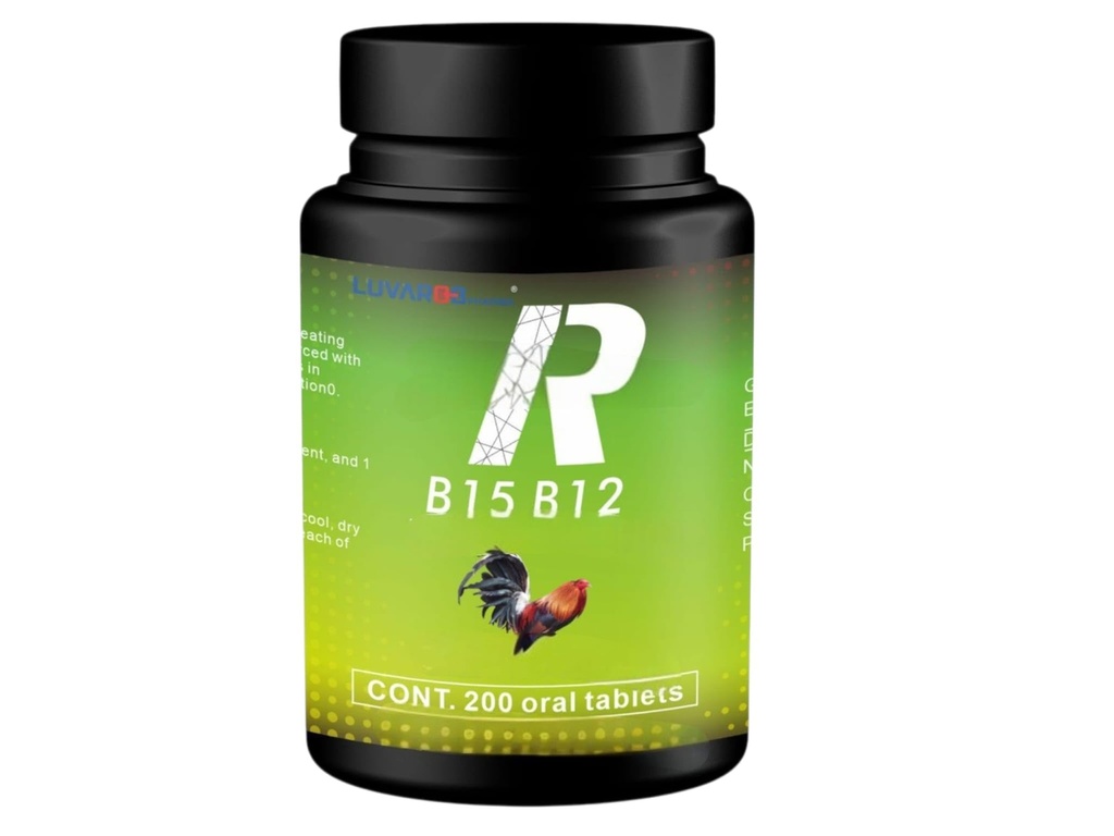 Recovery B15 + B12 Tablets for Poultry – Nutritional Vitamin Supplement for Chickens and Roosters – Supports Energy and Vitality – 200 Tablets