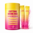 Cutting Drink Mix with Berberine, Chromium, 5-HTP, Yerba Mate & Magnesium - Dual-Action Craving & Gut Health | Strawberry Acai Flavor,Vegan, Sugar-Free, Non-GMO, 30 Packs