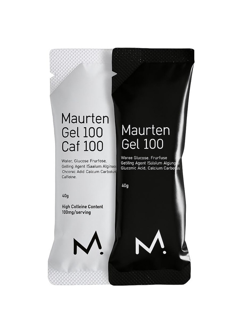 Maurten Gel 100 Mix Box - 6-Pack of 40g - 25g Carbohydrates per Serving - 4 x Gel100 and 2x Gel100 CAF100 (100mg caffein) - Stomach-Friendly Patented hydrogel Technology - Free of preservatives