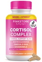 Pink Stork Cortisol Supplements for Women - Adaptogenic Adrenal Support & Stress Manager with Organic Ashwagandha, Omega 3, Saffron, Multivitamins - Mood & Hormone Balance - 60 Count