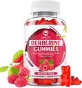 Βερβερίνες Gummies με Ceylon Cinnamon 1500mg Υψηλής Ικανότητας συμπλήρωμα βερβερίνης HCL για την υποστήριξη του ανοσοποιητικού και του μεταβολισμού, Χωρίς ζάχαρη, άρωμα σμέουρων - 60 κόμης