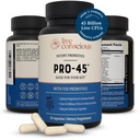 Live Consciious PRO45 Probiotics for Women & Men: Comprehensive Formula, 45 Billion CFU, 11 Strains, Dairy Free - w/Prebiotics and Probiotics - Προάγει το ανοσοποιητικό & Gut Health - 30 Veggie Caps