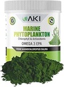 AKI Marine Phytoplankton Powder - Source of Raw Omega-3 EPA Micro Algae Nannochloropsis - Πρωτεΐνες με βάση το φυτό, Βιταμίνες για Συνολική Ευεξία - Πλήρης Πηγή Πρωτεΐνης, Vegan & GMO Free (2oz/57g)