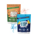 FocusFuel Energy Chews Variety Pack – Blue Razzberry Lemonade & Peach (2-Pack, 30 Servings Total) – 100mg Natural Caffeine + Nootropics – Balanced Energy, No Crash