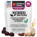Lions Mane & Cordyceps Mushroom Gummies - 10in1 συμπλήρωμα - για εστίαση, ενέργεια, διάθεση, μνήμη & σαφήνεια - 60 τεμάχια