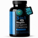 Συμπλήρωμα Apigenin L-Θρεονικού μαγνήσιου για το Sleep Aid-3- in-1 Complex Supplement Support Relaxation - Μελατονίνη-ελεύθερο μαγνήσιο-μηδενικά πληρωτικά- χωρίς γλουτένη & μη ΓΤΟ-120 Count Veggie Κάψουλες