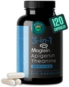 Συμπλήρωμα Apigenin L-Θρεονικού μαγνήσιου για το Sleep Aid-3- in-1 Complex Supplement Support Relaxation - Μελατονίνη-ελεύθερο μαγνήσιο-μηδενικά πληρωτικά- χωρίς γλουτένη & μη ΓΤΟ-120 Count Veggie Κάψουλες
