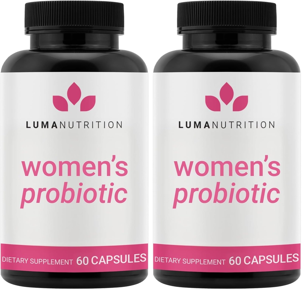 Luma Nutrition Probiotics for Women with Prebiotics - 50 Billion CFU Per Serving - Formulated for Digestive, Immune & Feminine Support - 60 Capsules, 30 Servings (Pack of 2)
