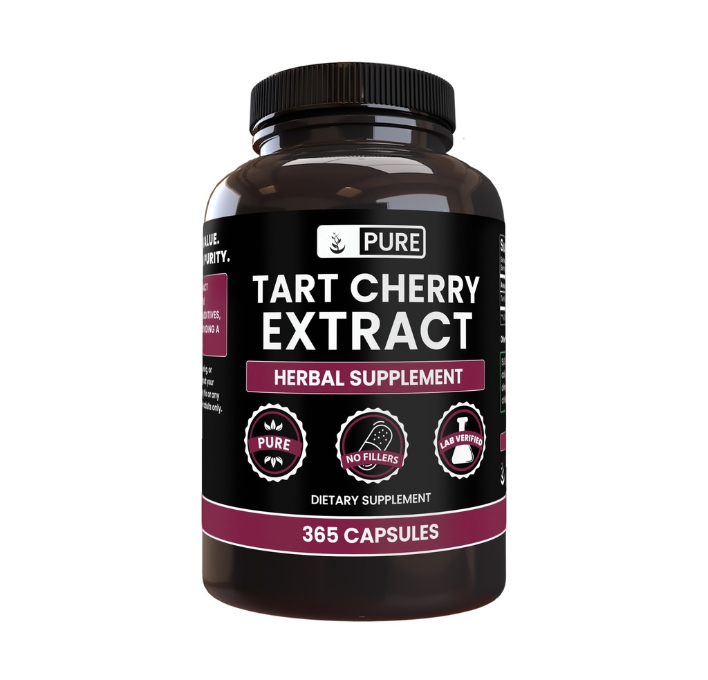 PURE ORIGINAL INGREDIENTS Tart Cherry Extract (365 κάψουλες) Όχι Μαγνήσιο ή Ρύζι Fillers, πάντα καθαρό, Εργαστήριο Επαληθευμένο
