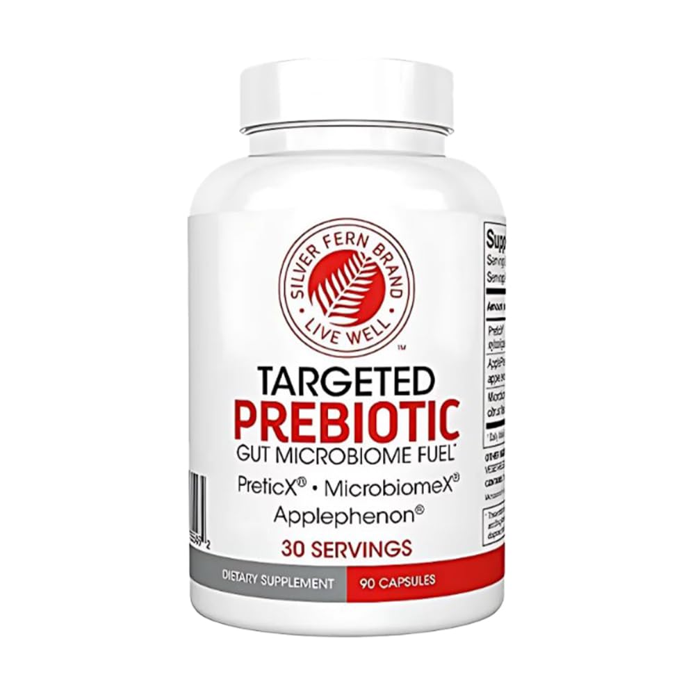 Silver Fern Brand Prebiotic Supplement – XOS Fiber & Polyphenol Blend, 90 Capsules (30 Servings)
