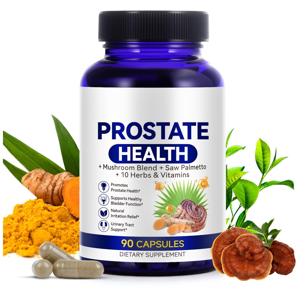 Prostate Health Supplement for Men — Saw Palmetto, Stinging Nettle & Beta-Sitosterol for Urinary Flow & Prostate Support, 90 Vegetarian Capsules (1 Month Supply)