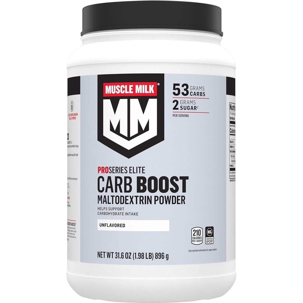 Μύες Carb Boost γάλα, Maltodextrin σκόνη, Σύμπλεγμα υδατάνθρακες, NSF Certified for Sport, Unflaved, 1.98lb