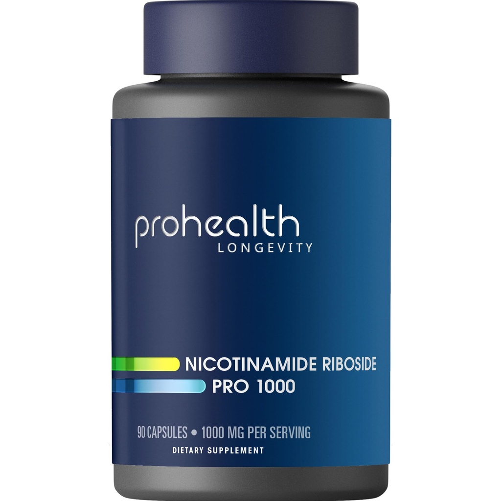 ProHealth Nicotinamide Riboside Pro 1000 | 90 Capsules | 1000 mg NR + 300 mg TMG | NAD+ Precursor for Cellular Energy, Mitochondrial Support & Healthy Aging | USA GMP, Triple Lab-Tested