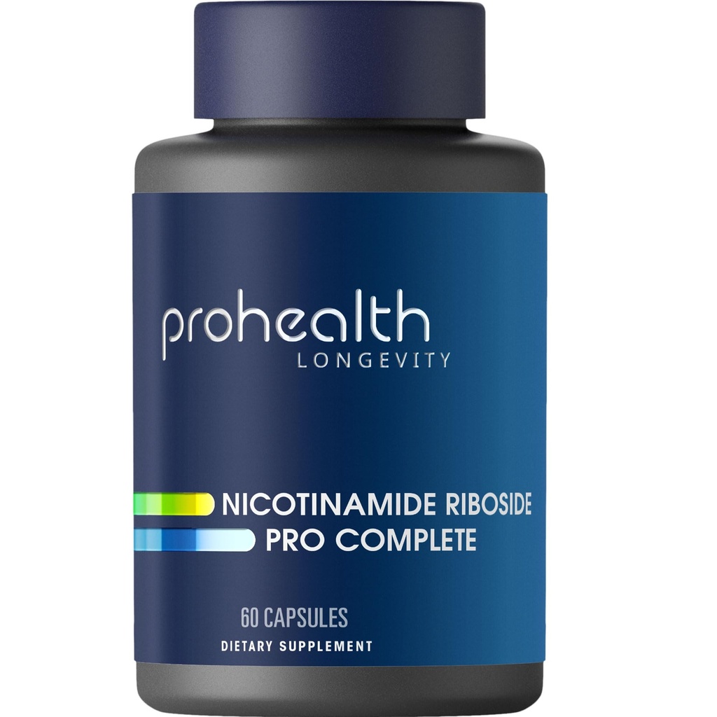 ProHealth Nicotinamide Riboside Pro Complete | 60 Capsules | Comprehensive NAD+ Support | 500mg Nicotinamide Riboside + 500mg Trans-Resveratrol + 100mg TMG Per Serving | USA Manufactured, Lab-Tested