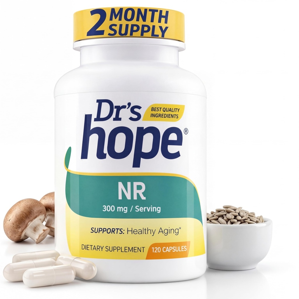 Nicotinamide Riboside NR Supplement 300mg - Vitamin B3 Alternative - Supports Energy, Longevity & Wellness - Non-GMO, Gluten-Free, cGMP Certified - 120 Vegan Capsules - 60 days/2 Month Supply