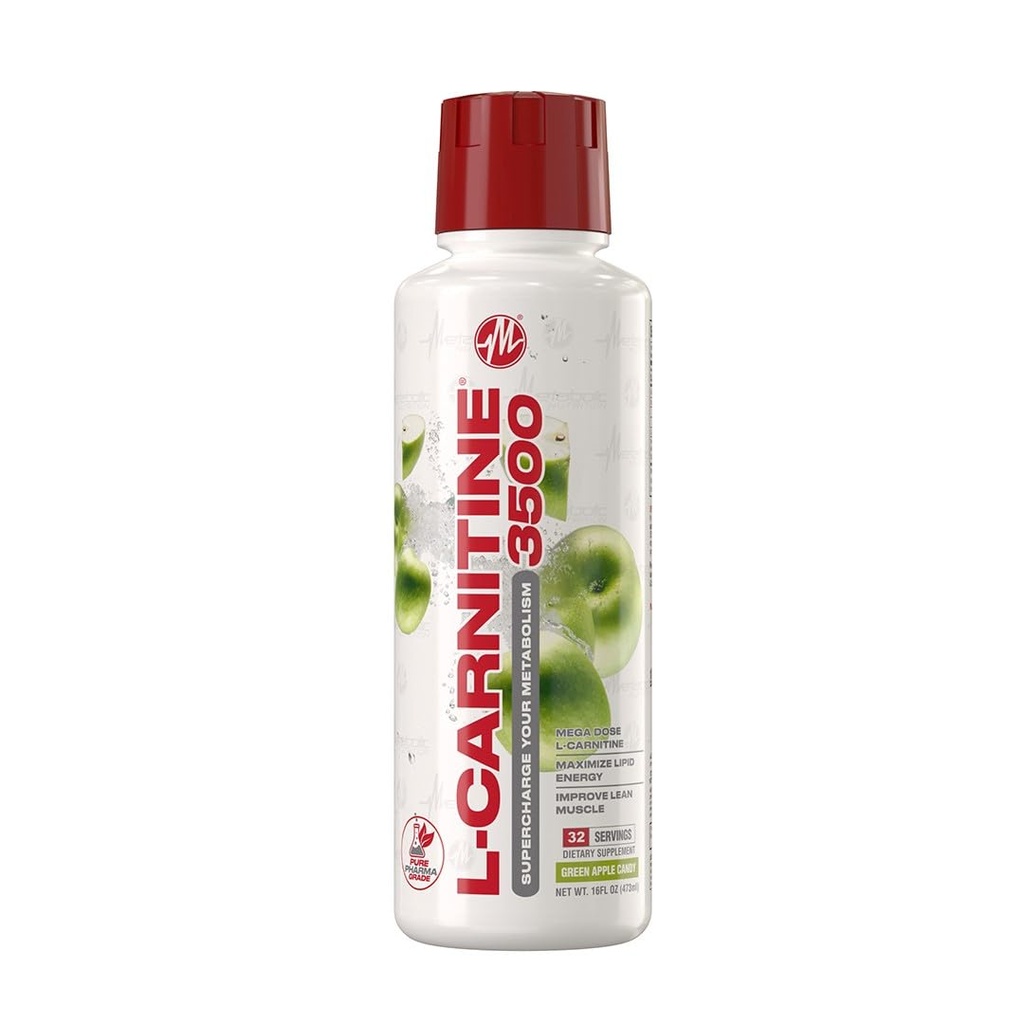 Metabolic Nutrition L Carnitine 3500 (16 fl. oz, Green Apple Candy)