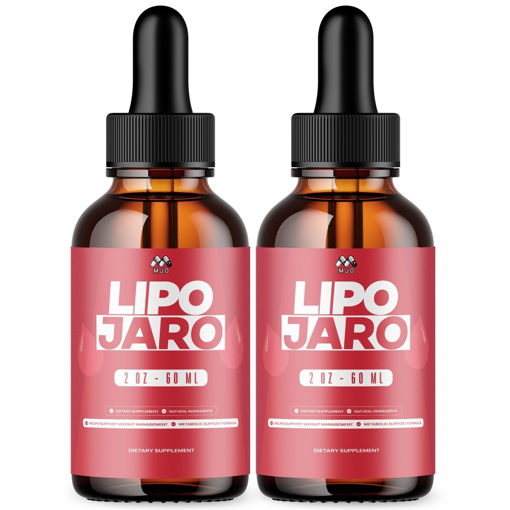 (2 Pack) LipoJaro Drops, Official Lipo Jaro Drops with All Natural Ingredients, Advanced Health & Wellness Vitamin Supplements Formula Max Strength Active Lifestyle Multivitamin Support (60 Servings)