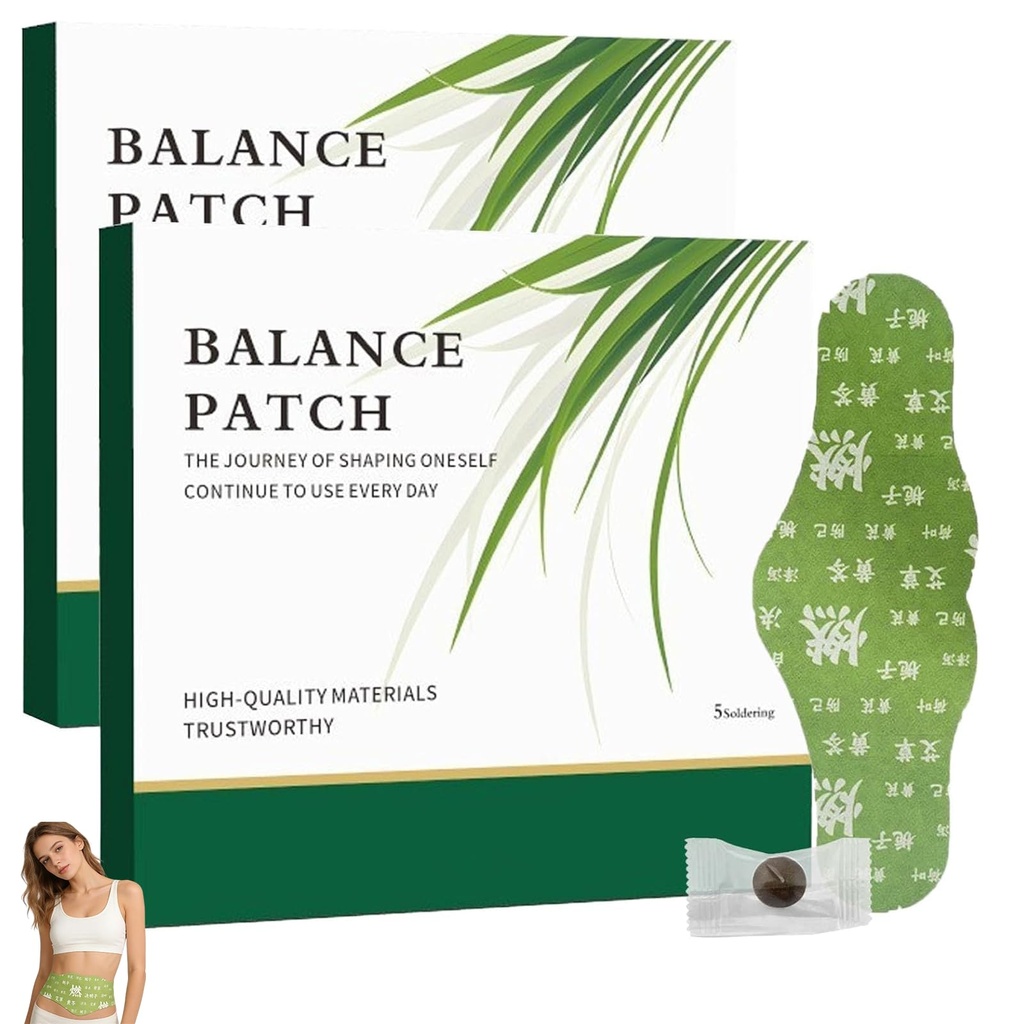 Japanese Herbal Balance Patch, Plant-Based Ingredients, Comfortable Adhesive Design, Easy Topical Use, 2 Boxes, 10 Patches (2)