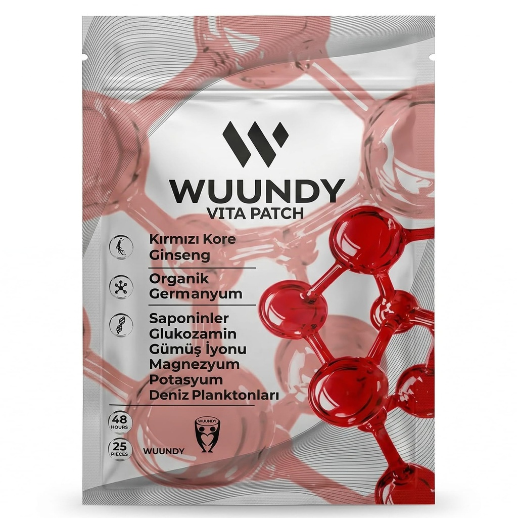 Painless Herbal Transdermal Body Patch with Korean Red Ginseng & Magnesium – 48 Hour Wear – 25 Adhesive Patches