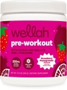 Wellah Pre-Workout Drink Mix (Strawberry Pomegranate Flavored, 30 Servings) - with Citrulline Malate and L-Theanine, 200mg of Natural Caffeine & 1000mg of Beta-Alanine