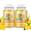Vitamin B2 Gummies 400mg | Riboflavin 400mg with CoQ10 150mg, Magnesium 200mg | B2 Vitamin 400mg for Kids & Adults, Nervous System & Skin Health | 60 Vegan Chewables | Lemon（Pack 2