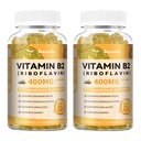 Totaria (2 Packs) Vitamin B2 Gummies, Sugar Free Riboflavin 400mg Supplement for Adults & Kids with Magnesium Glycinate 400mg, COQ10 & Elderberry