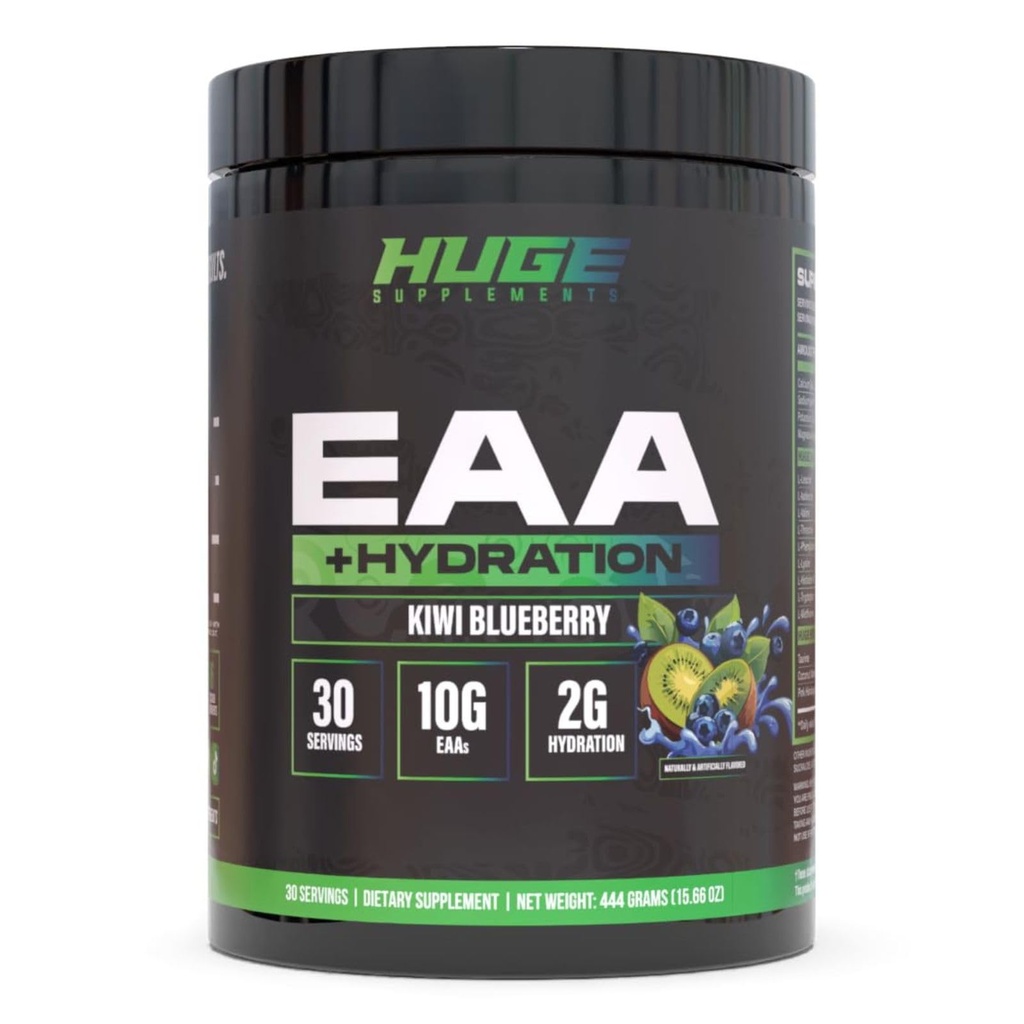 Τεράστιο συμπλήρωμα ΟΛΓ, Highsest Dosed Essential Amino Acids Powder, 12.85g EAAs & 8g BCAAs ανά υπηρεσία, Maximize μυϊκή ανάπτυξη, ανάκτηση & απόδοση (Kiwi Blueberry, 17.73 Oz.)