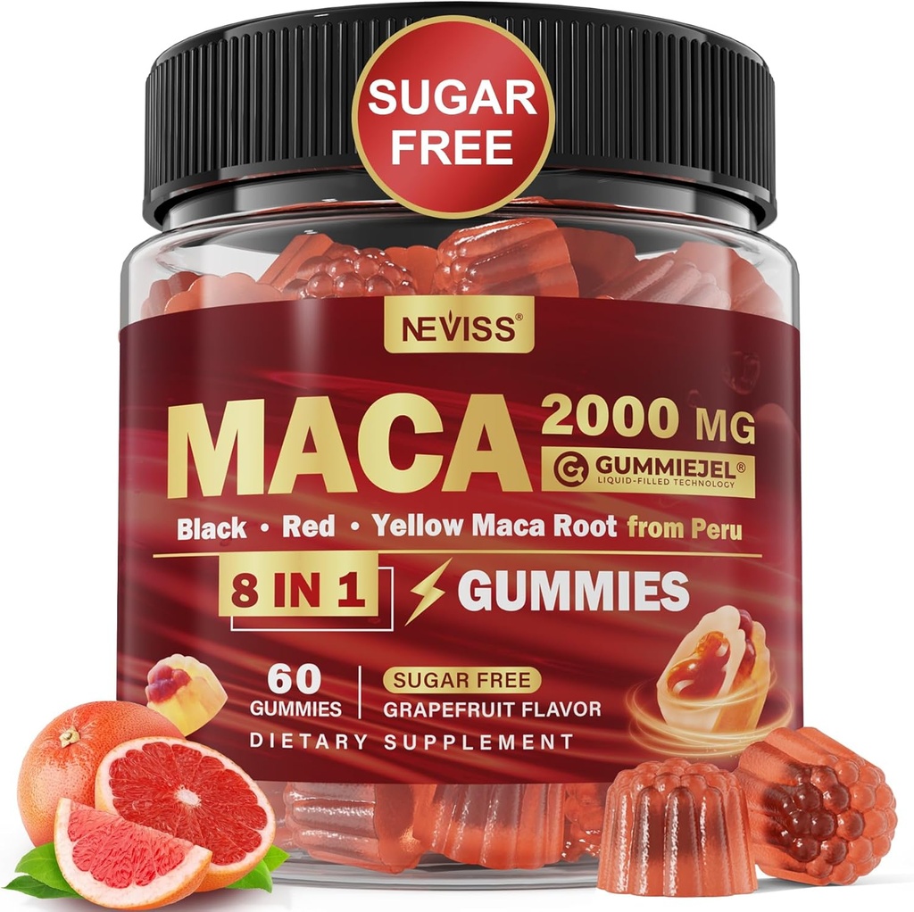 Maca Root Filled Gummies 2000mg για γυναίκες άνδρες 