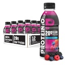 Protein2o Hydration Drink - 2-in-1 Liquid Clear Whey Protein Isolate and Electrolyte Drink - 20g Protein, Vitamins B5, B6 - Post-Workout Recovery - 16.9 Fl Oz - 12 Count Mixed Berry