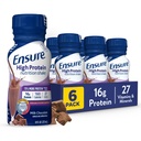 Ensure High Protein Milk Chocolate Nutrition Shake, Ready to Drink, 16g Protein and 27 Vitamins and Minerals, 8 fl oz, 6 Pack