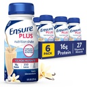 Ensure Plus Vanilla Nutrition Shake | Meal Replacement Shake | Ready To Drink | 16g Protein and 27 Vitamins and Minerals | 8 fl oz - 6 Pack