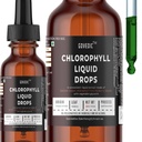 Liquid Chlorophyll Drops 30ml (1 fl oz) – 25mg Sodium Copper Chlorophyllin per Serving | Concentrated Chlorophyll Supplement | Internal Freshness & Daily Detox Support | Fast Absorbing