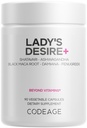 Codeage Lady's Desire Supplement - Shatavari, Damiana, Black Maca, L-Arginine, Ashwagandha, Fenugreek, Tribulus Terrestris, Vitamin B6 - Passion, Energy, Vitality Support for Women - 90 Capsules